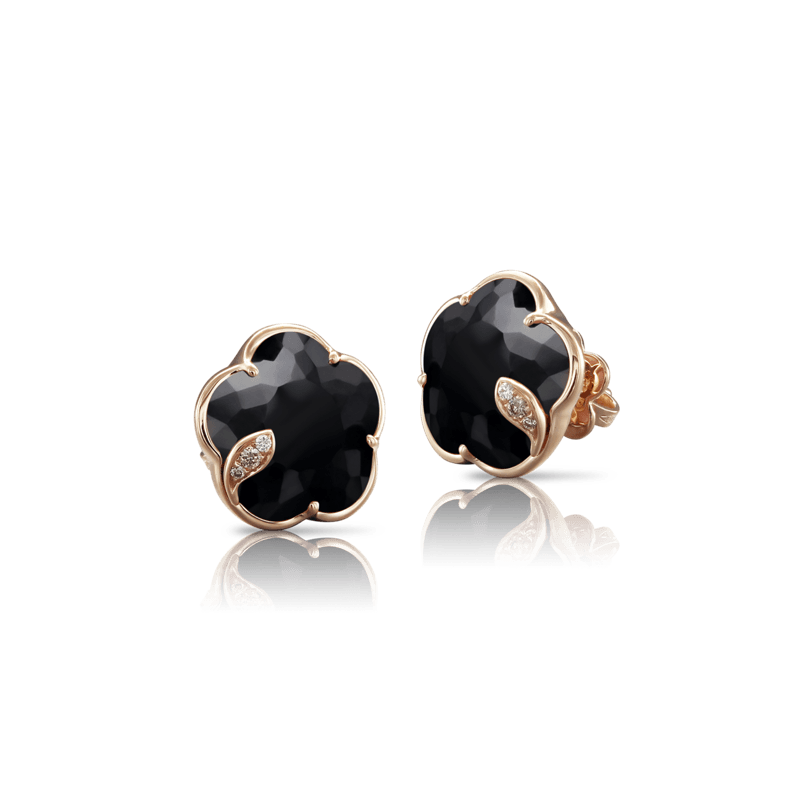 Pasquale Bruni Bon Ton Ton Jolì earrings pink gold and onyx - Webshop