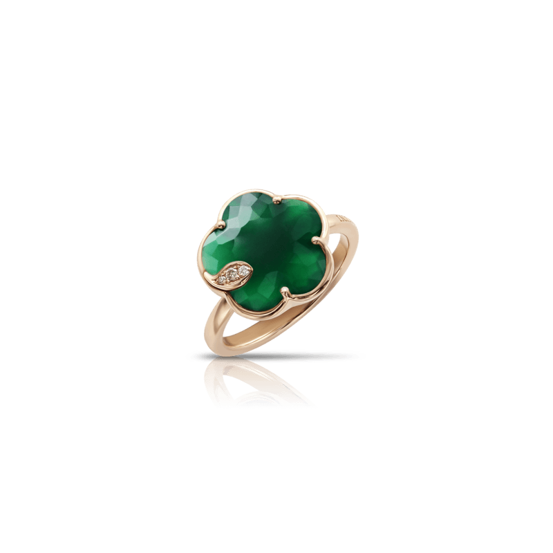 Pasquale Bruni Bon Ton Ton Jolì ring pink gold and green agate - Webshop