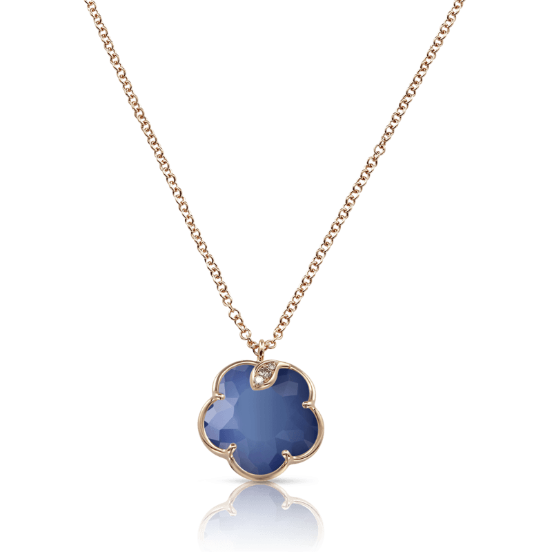 Pasquale Bruni Bon Ton Ton Jolì necklace pink gold and white agate and lapis lazuli doublet - Webshop