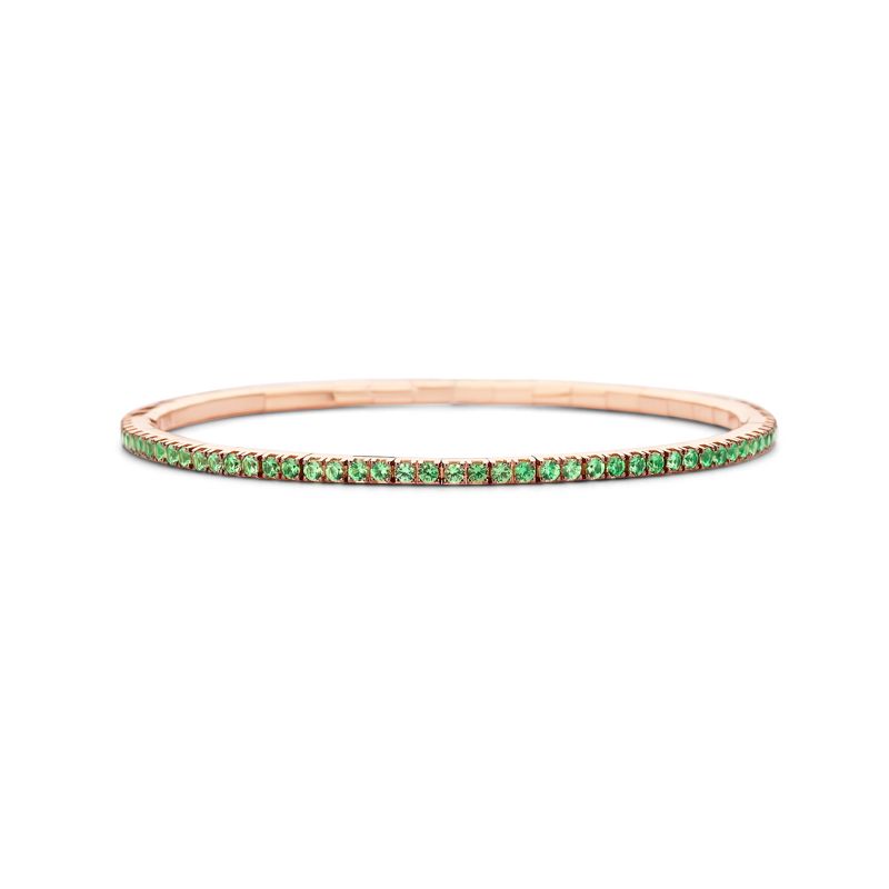 Tennis Bracelet Roségoud Tsavorite T2 - Juwelen - Webshop