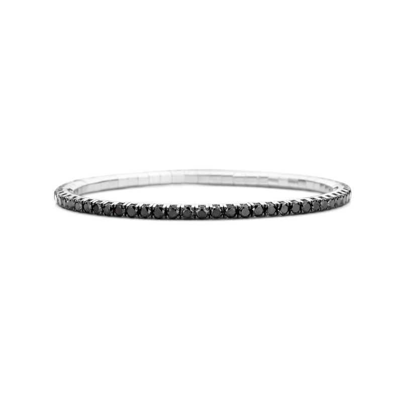 Tennis Bracelet Witgoud Zwarte Diamant T4 - Juwelen - Webshop