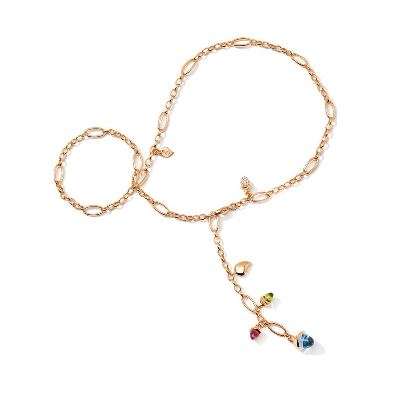 Tamara Comolli Mikado Necklace rose gold with diamonds Webshop