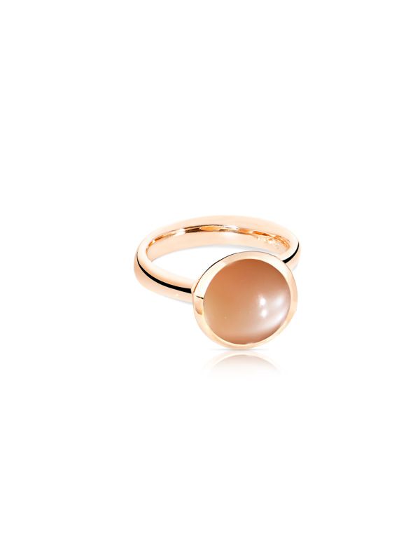 Tamara Comolli Bouton ring large rose gold with moonstone - Webshop