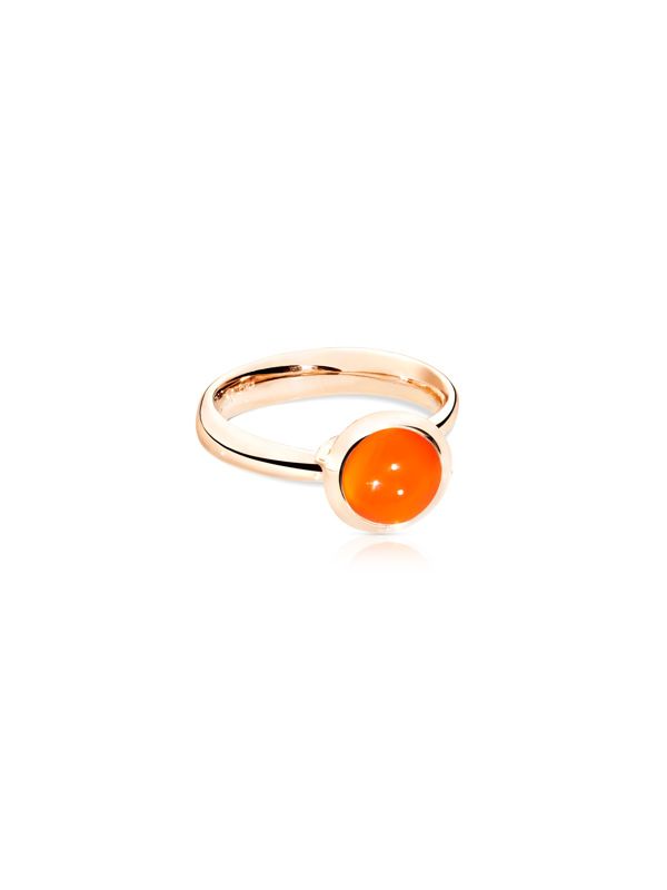 Tamara Comolli Bouton ring small rose gold with moonstone  - Webshop