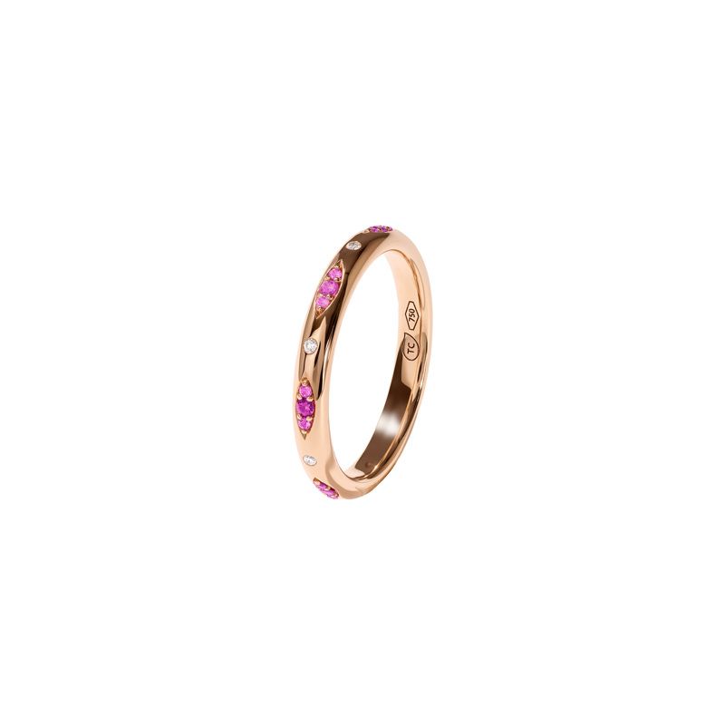 Tamara Comolli Gypsy Ring rose gold diamonds Webshop R-Gyp-B-BluP