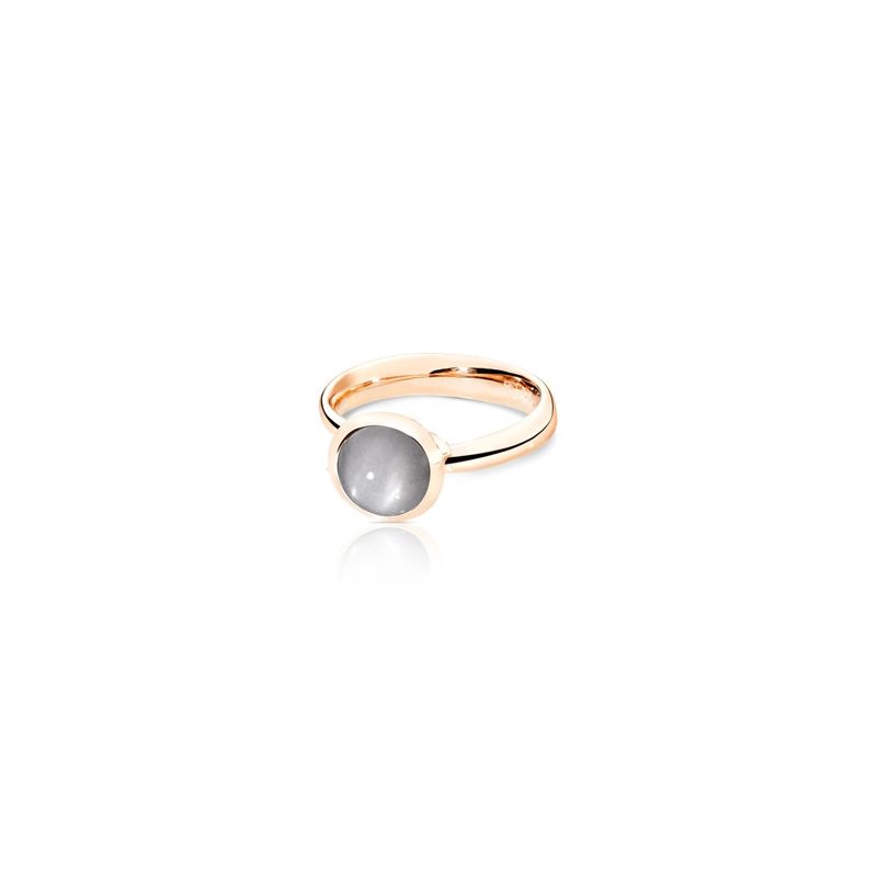 Tamara Comolli Bouton ring small rose gold with moonstone  - Webshop