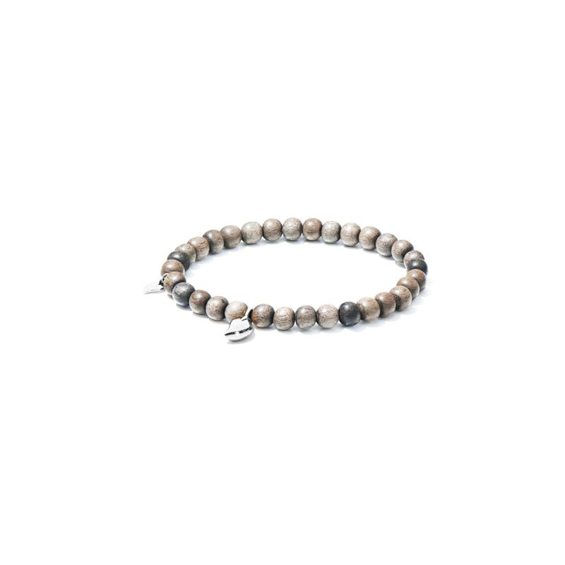 B-IND-GW-m-WG | Tamara Comolli bracelet India Grey Wood WG - Bracelets - Webshop