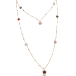 Pasquale Bruni Figlia dei Fiori Sautoir rose gold with earth gems and diamonds