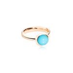 Tamara Comolli Bouton ring small rose gold with moonstone 